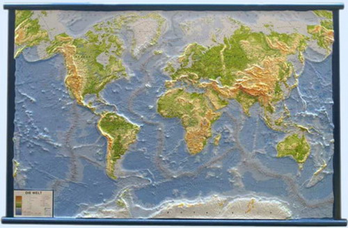 Рельефная карта мира физическая