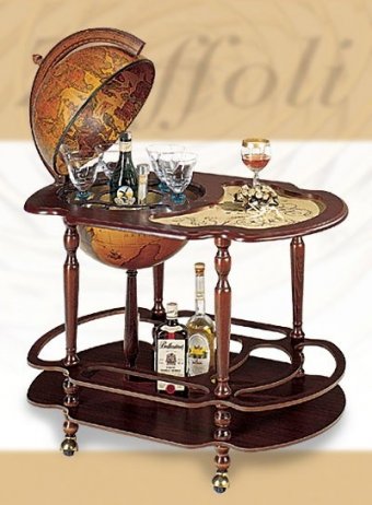 Глобус-бар напольный со столиком d=40 см
