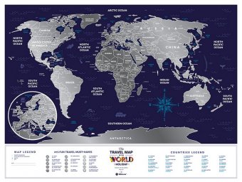 Скретч-карта мира Holiday World Travel Map 