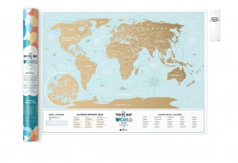 Скретч-карта мира Holiday World Lagoon Travel Map 