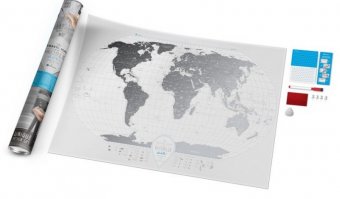 Скретч-карта мира прозрачная AIR World Travel Map 