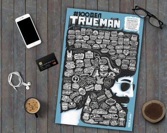 Мотивационный постер для мальчиков 100 дел TrueMan edition