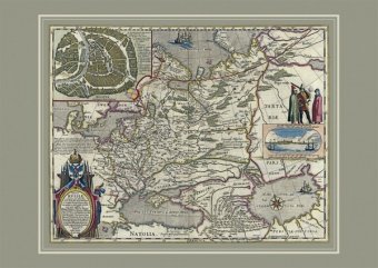 Карта России Гесселя Герритса, 68х48 см