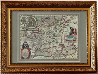 Карта России Гесселя Герритса в багете, 84х64 см