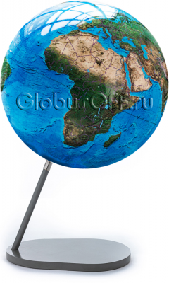 Глобус напольный вид Земли из Космоса на металлической подставке, d=95 см