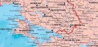 Карта СССР в границах 1954 и 1985 года, 150*100 см