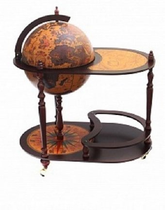Глобус-бар напольный со столиком d=40 см, арт. 31359
