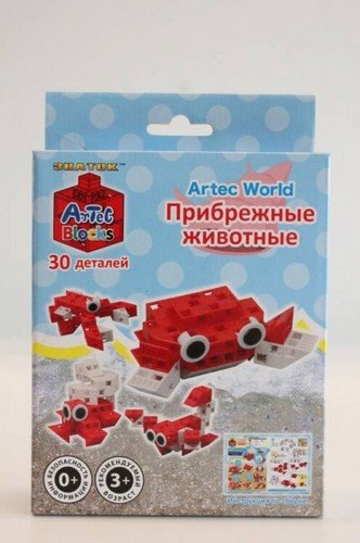 Детский конструктор ARTEC World "Прибрежные животные" Знаток, коробка 30 деталей