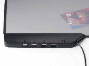 Нескользящее настольное покрытие Durable 7215-01 встроенный USB-хаб, 63*45 см
