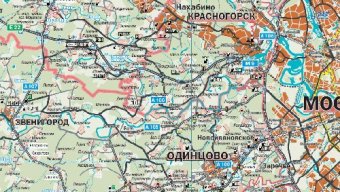 Автомобильная карта Московской области, 1:200Т