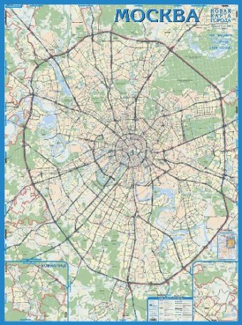 Административная карта Москвы 