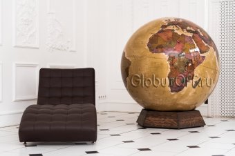 Глобус напольный в стиле ретро d=130 см подставка из дерева