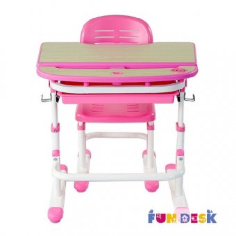 Растущая парта со стулом для детей Sorriso Pink Fundesk