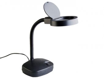 Лупа-лампа Veber 3x, 90 мм, черная (8611)