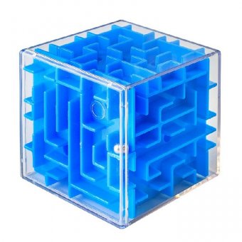 Головоломка "Лабиринтус Куб" 6 см, синий
