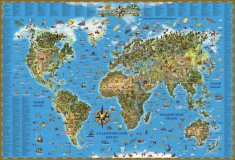 Детская карта мира, арт. К2