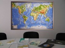 Карта мира рельефная физическая, арт. К11