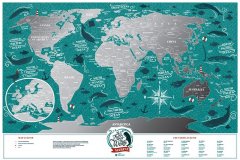 Скретч-карта мира Marine World Travel Map 