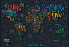 Скретч-карта мира креативная LETTERS World Travel Map 