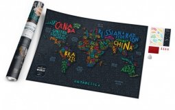 Скретч-карта мира креативная LETTERS World Travel Map 