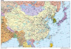 Административная карта Китая 70*50 см