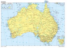 Административная карта Австралии 100/71 см