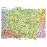 Административная карта Польши 70 х 50 см GlobusOff