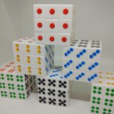 Кубик-головоломка "Кости 1,2,3,4,5,6" Magic Cube белый