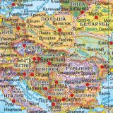 Двухсторонняя карта Мира (45М) и России (11М) с отвесами