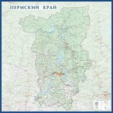 Карта географическая Пермского края 150*150 см