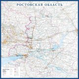 Административная карта Ростовской области 150*150 см