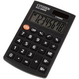 Калькулятор карманный Citizen SLD-200NR 8 разрядов двойное питание 62*98*10мм, черный