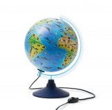 Глобус Земли зоологический с подсветкой d=25 см (на английском языке)