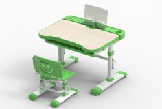 Комплект детские парта и стул трансформеры Bellissima Fundesk green