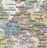 Подтарельник ребристый "Карта Евразии в стиле ретро"
