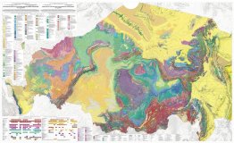 Геологическая карта России и прилегающих акваторий 150*250 см