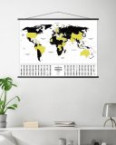 Скретч-карта светящаяся Travel Map Glow World 80*60 см