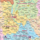 Административная карта Украины 76х53 см, 1:1 950 000
