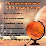Глобус Марса Classic с подсветкой от сети d=21 см