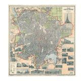 Карта план г. Москвы 1939 года, на холсте 72 х 76 см, GlobusOff