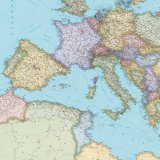 Карта Европы политическая 115 х 125 см, GlobusOff