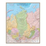 Карта Сибирского Федерального Округа 115 х 138 см