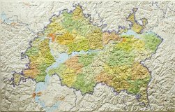 Карта Татарстана общегеографическая ламинированная