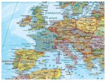 Политическая настенная карта Мира, 1:25М 161 х 100 см