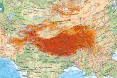 Глобус общегеографический d=64 см с подставкой на колесиках