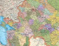 Административная карта Российской Федерации на английском языке, 1:2,9млн