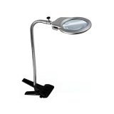 Лупа ANYSMART настольная 2/6x, 90 мм, с прищепкой и подсветкой (2 LED) MG15120-A