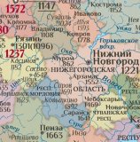 Историческая карта России от Рюрика до Путина, 1:8,4М, на рейках
