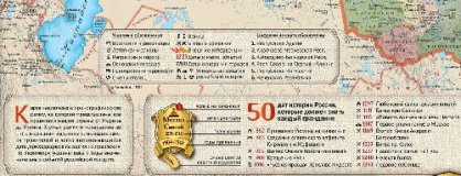 Историческая карта России от Рюрика до Путина, 1:8,4М, на рейках