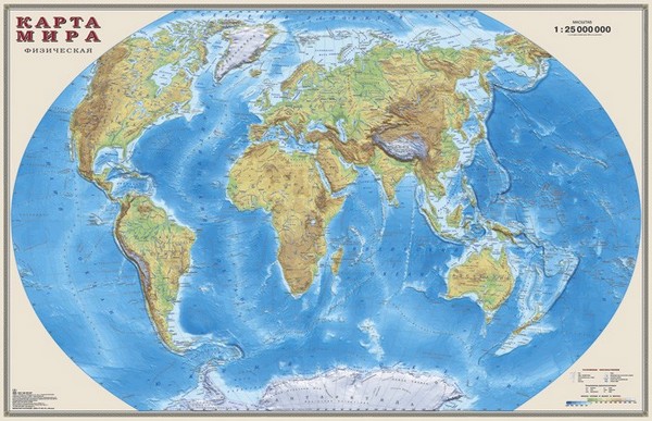 Физическая Карта Мира Фото